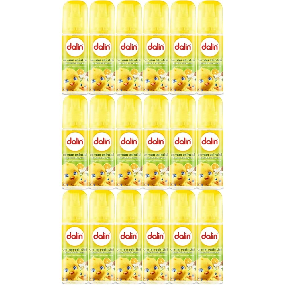 Dalin Bebek Kolonyası 150ML Orman Esintisi (Turunçgiller-Yasemin-Misk Kokulu) (18 Li Set)