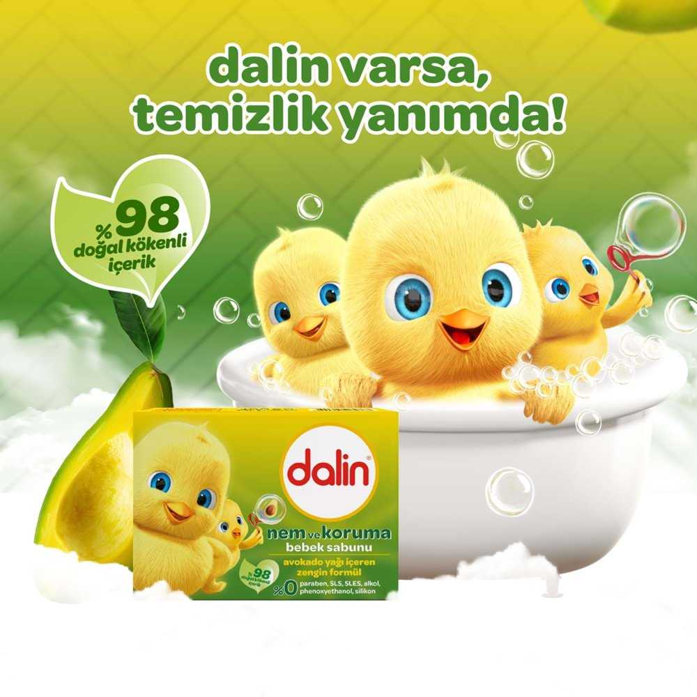 Dalin Bebek Sabunu 100GR Avakadolu (3 Lü Set)