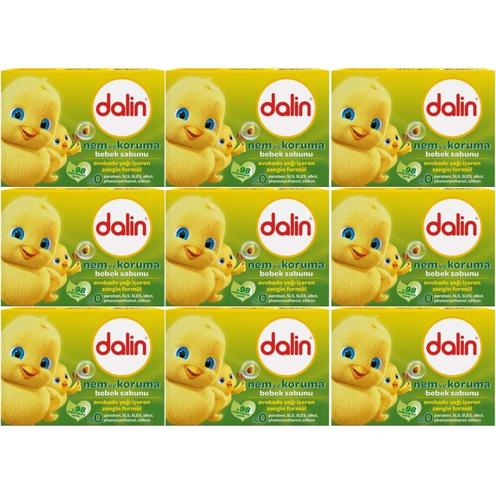 Dalin Bebek Sabunu 100GR Avakadolu (9 Lu Set)