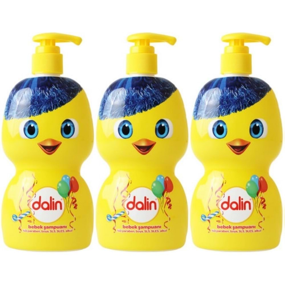 Dalin Bebek Şampuanı 500ML (Eğlen Öğren Serisi) Pompalı (3 Lü Set)