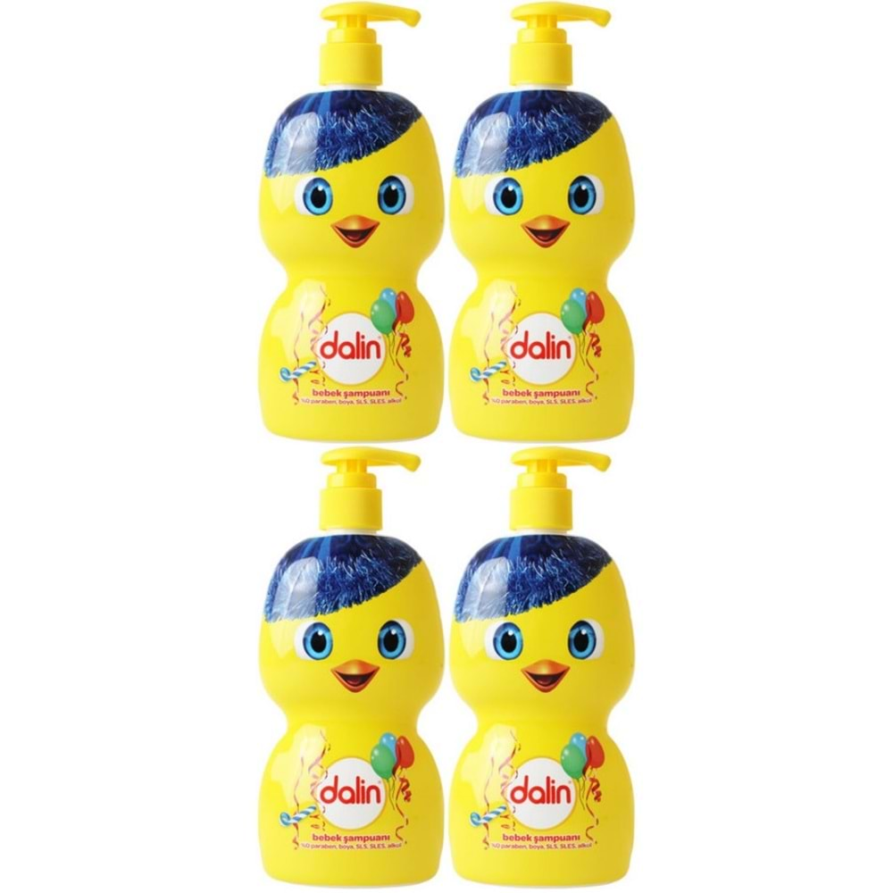 Dalin Bebek Şampuanı 500ML (Eğlen Öğren Serisi) Pompalı (4 Lü Set)