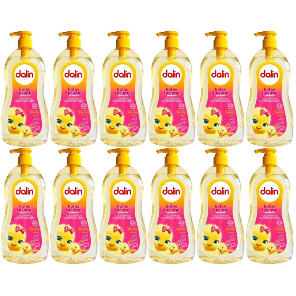 Dalin Bebek Şampuanı 700ML Kolay Tarama Badem Özlü Pompalı (12 Li Set)