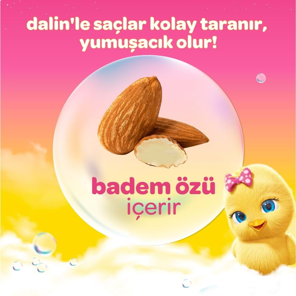 Dalin Bebek Şampuanı 700ML Kolay Tarama Badem Özlü Pompalı (12 Li Set)