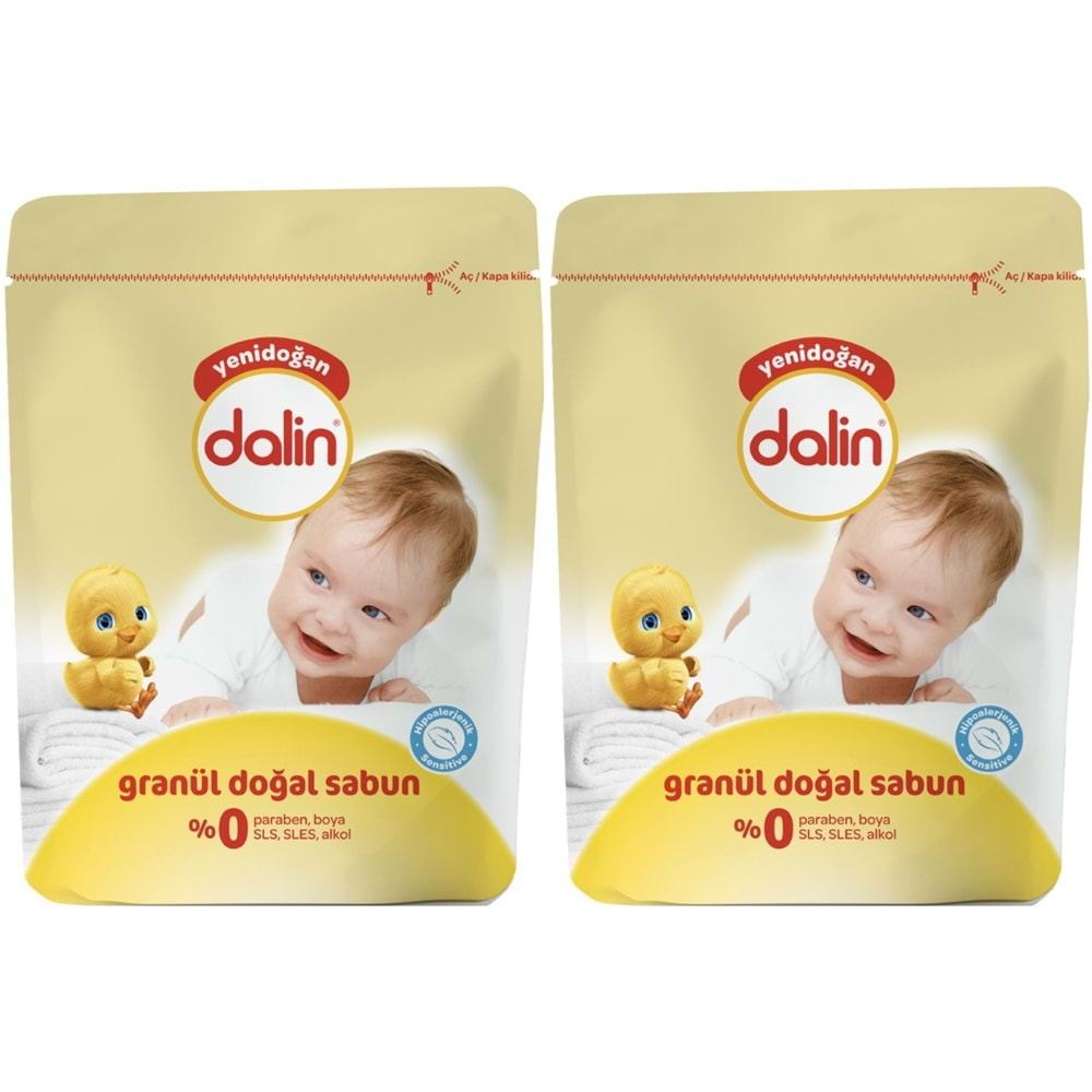 Dalin Granül Sabun Tozu 1000GR Klasik (Doğal Sabun) 2 Li Set (40 Yıkama)