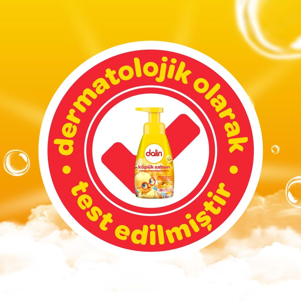 Dalin Köpük Sabun 200ML Mango ve Portakal Kokulu Çoçuklarınız İçin (12 Li Set)