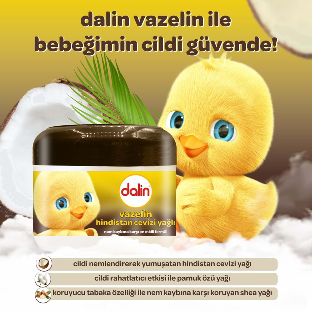 Dalin Vazelin 100ML Hindistan Cevizi Yağlı (5 Li Set)