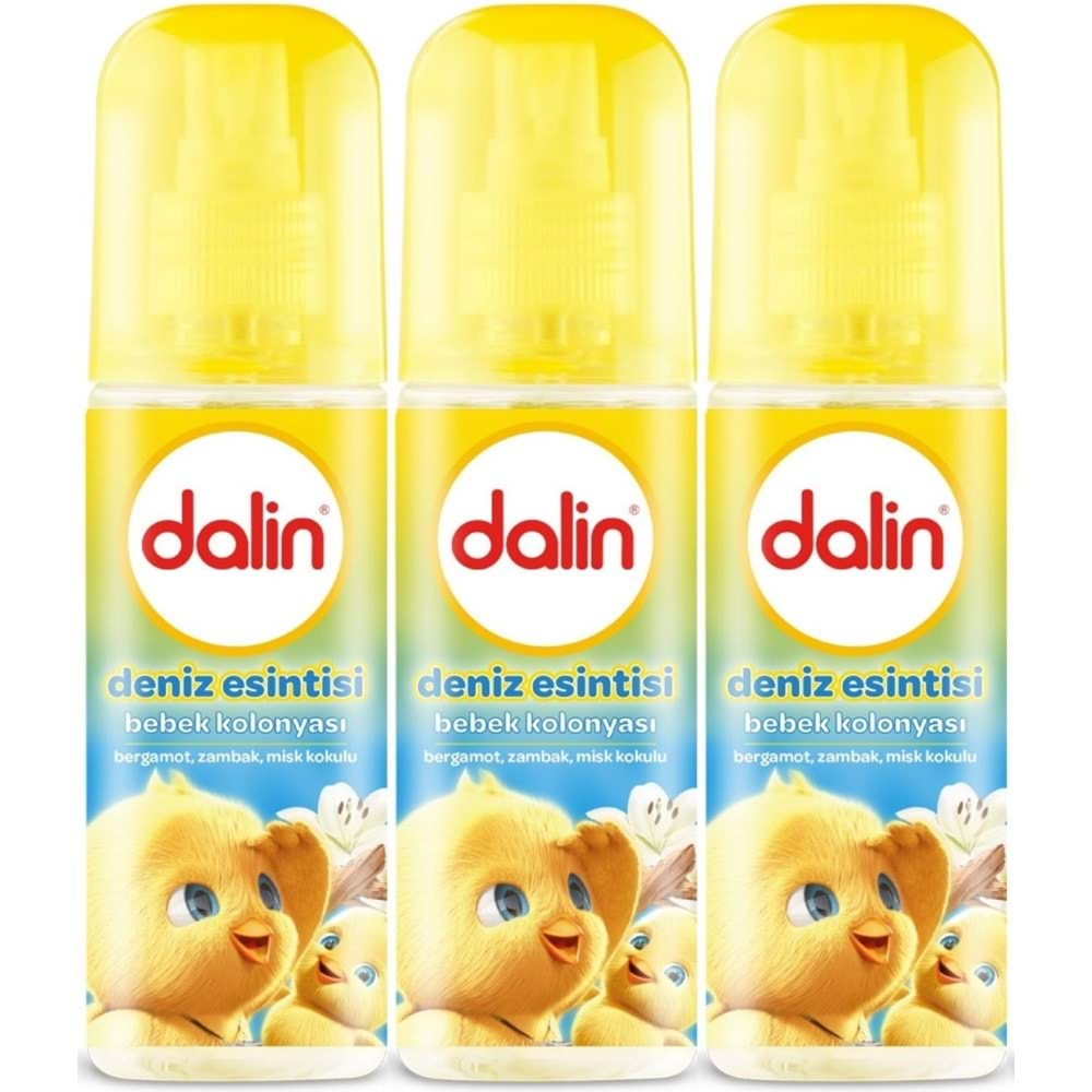 Dalin Bebek Kolonyası 150ML Deniz Esintisi (Bergomat-Zambak-Misk Kokulu) (3 Lü Set)