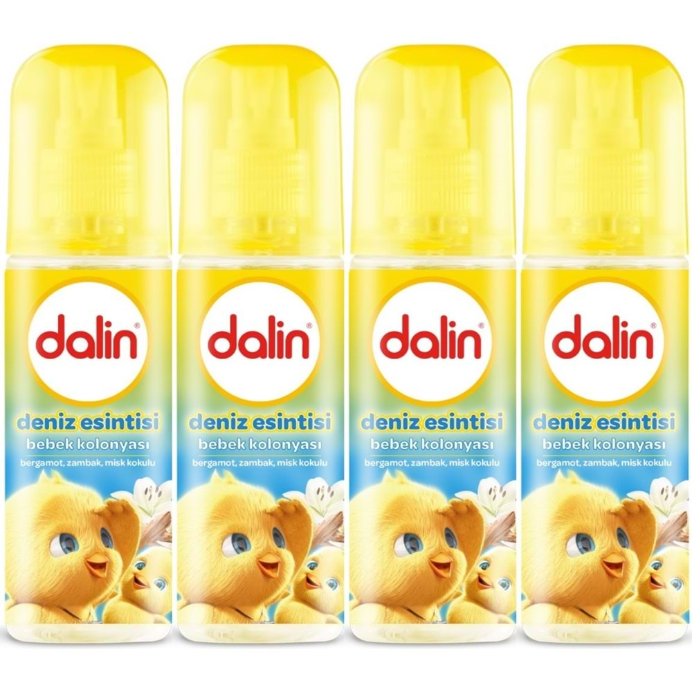 Dalin Bebek Kolonyası 150ML Deniz Esintisi (Bergomat-Zambak-Misk Kokulu) (4 Lü Set)