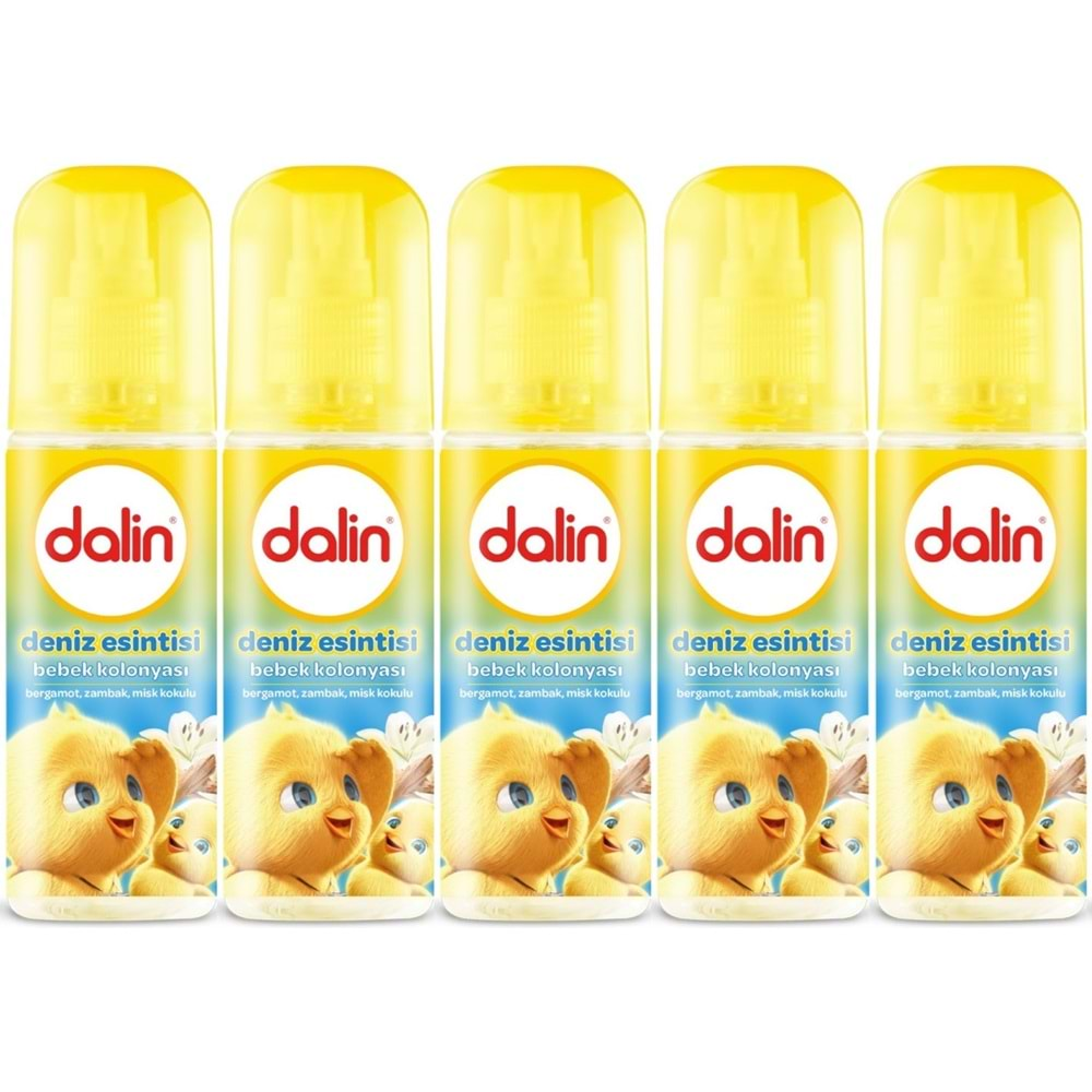 Dalin Bebek Kolonyası 150ML Deniz Esintisi (Bergomat-Zambak-Misk Kokulu) (5 Li Set)