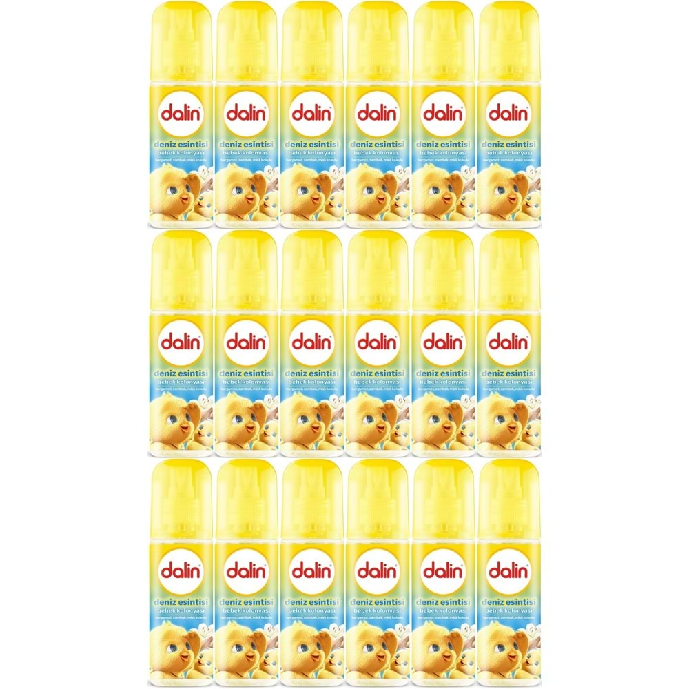 Dalin Bebek Kolonyası 150ML Deniz Esintisi (Bergomat-Zambak-Misk Kokulu) (18 Li Set)