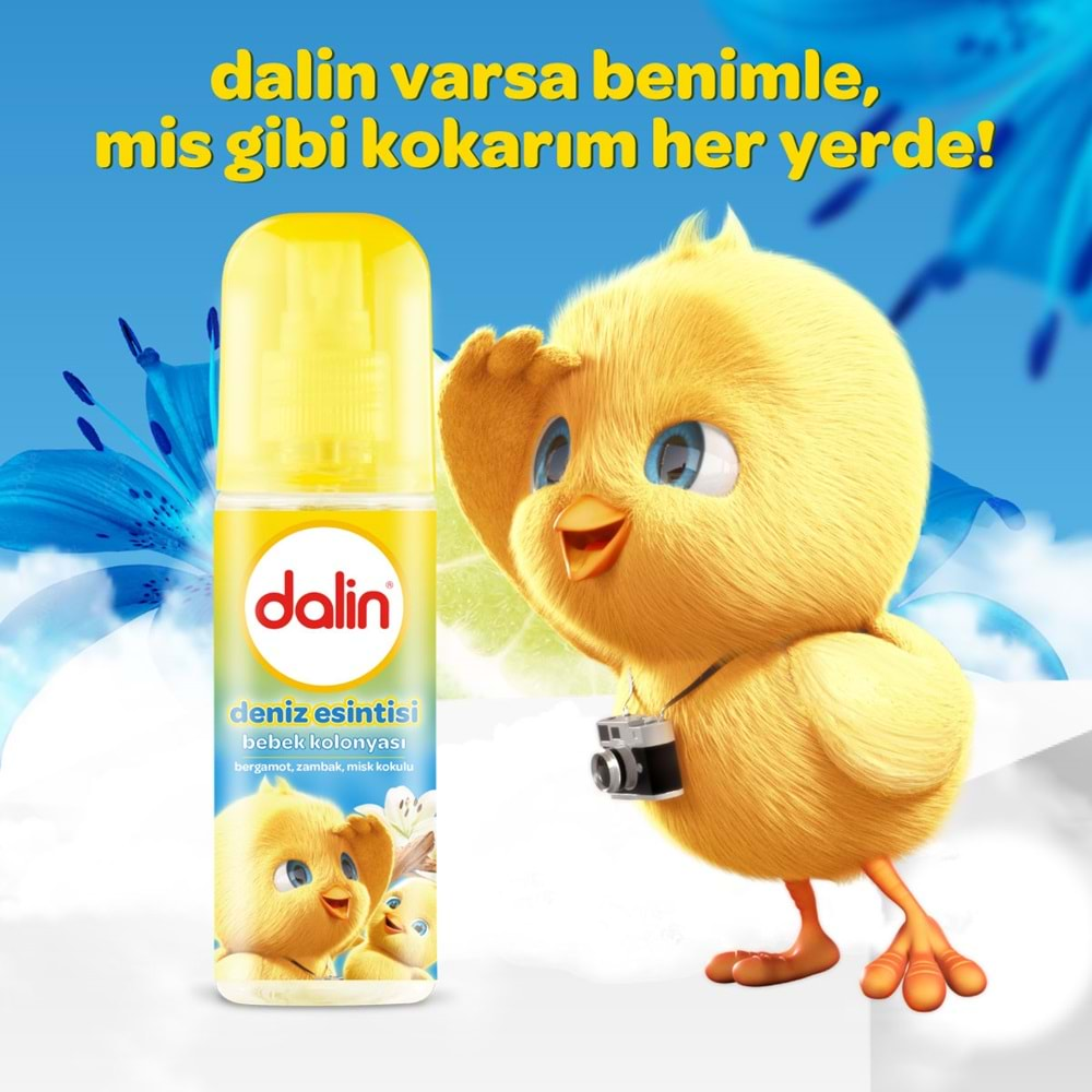 Dalin Bebek Kolonyası 150ML Deniz Esintisi (Bergomat-Zambak-Misk Kokulu) (18 Li Set)