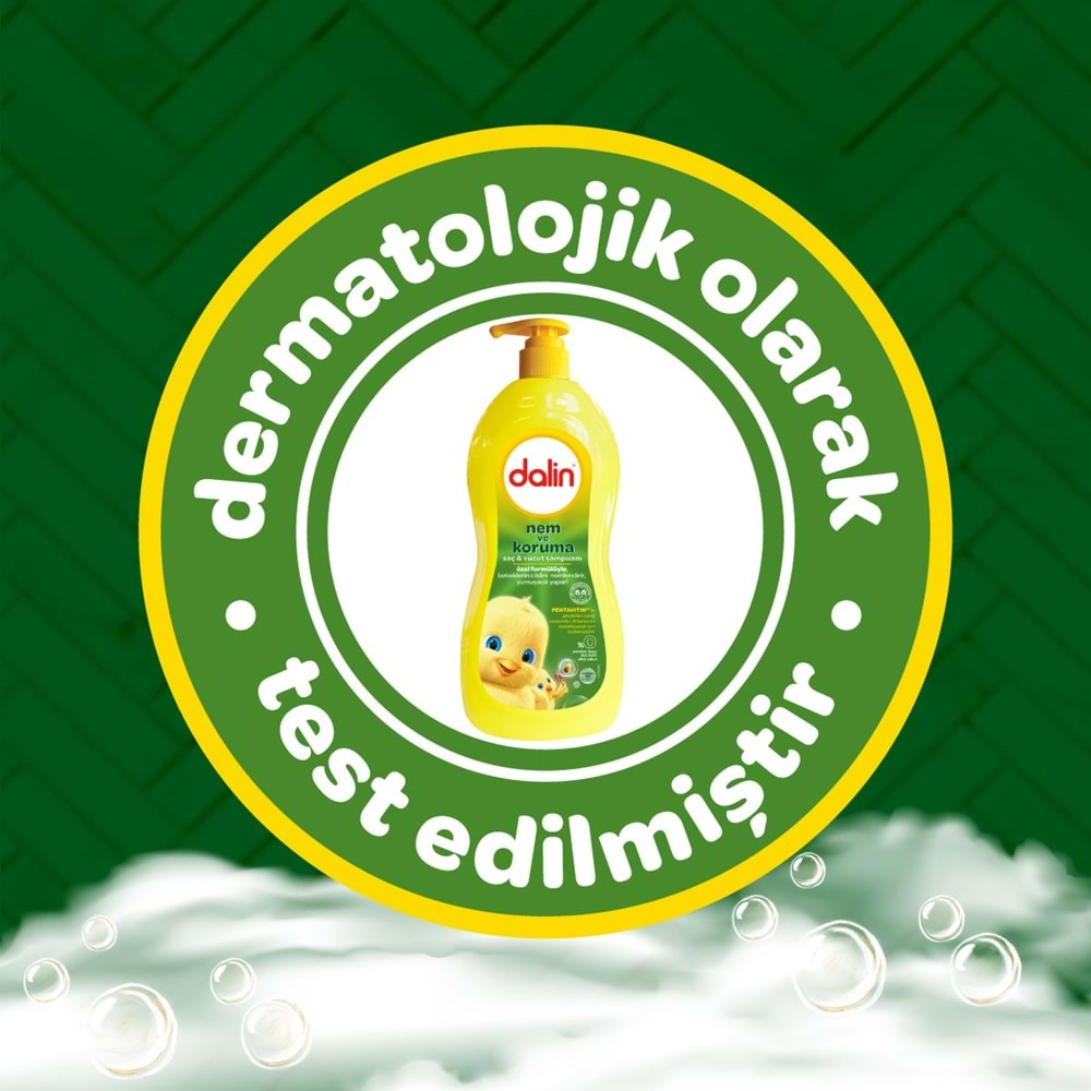 Dalin Bebek Saç & Vücut Şampuanı 700ML Nem ve Koruma Avakado Özlü (Pompalı) (3 Lü Set)