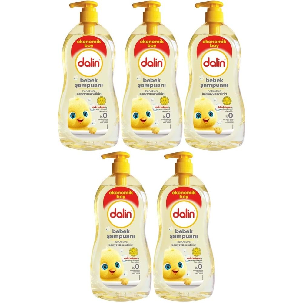 Dalin Bebek Şampuanı 900ML Klasik Pompalı (5 Li Set)