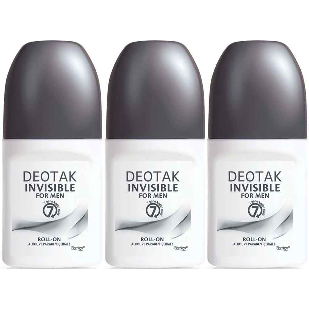 Deotak Roll-On 35ML Invısıble (Formen/Erkek) (3 Lü Set)