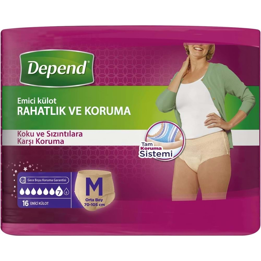 Depend Emici Külot Hasta Bezi Avantaj Pk Orta Kadın 64 Adet