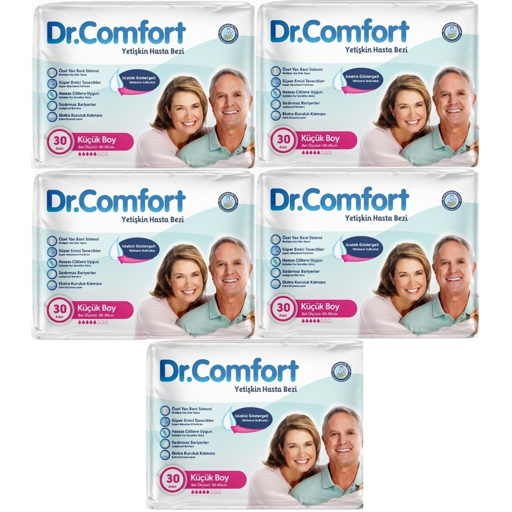 Dr.Comfort Yetişkin Hasta Bezi Bel Bantlı Tekstil Yüzeyli M - Orta - Medium 150 Adet (5PK*30)