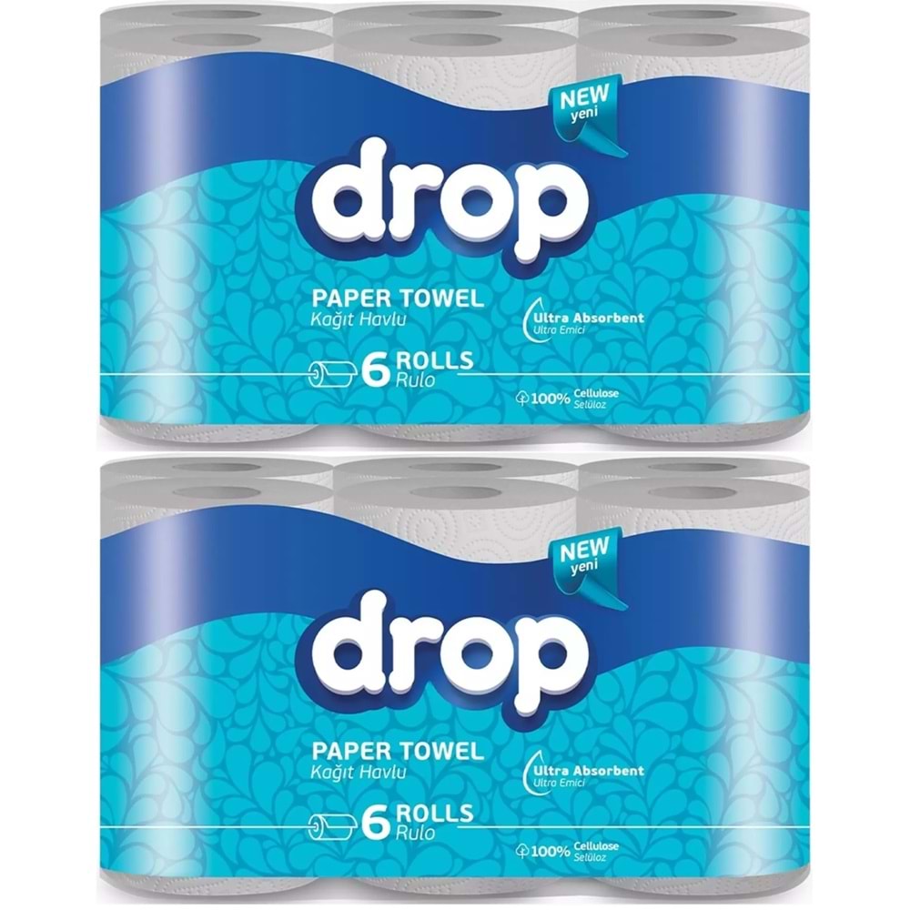 Drop Kağıt Havlu Çift Katlı (12 Li Pk) (2PK*6)