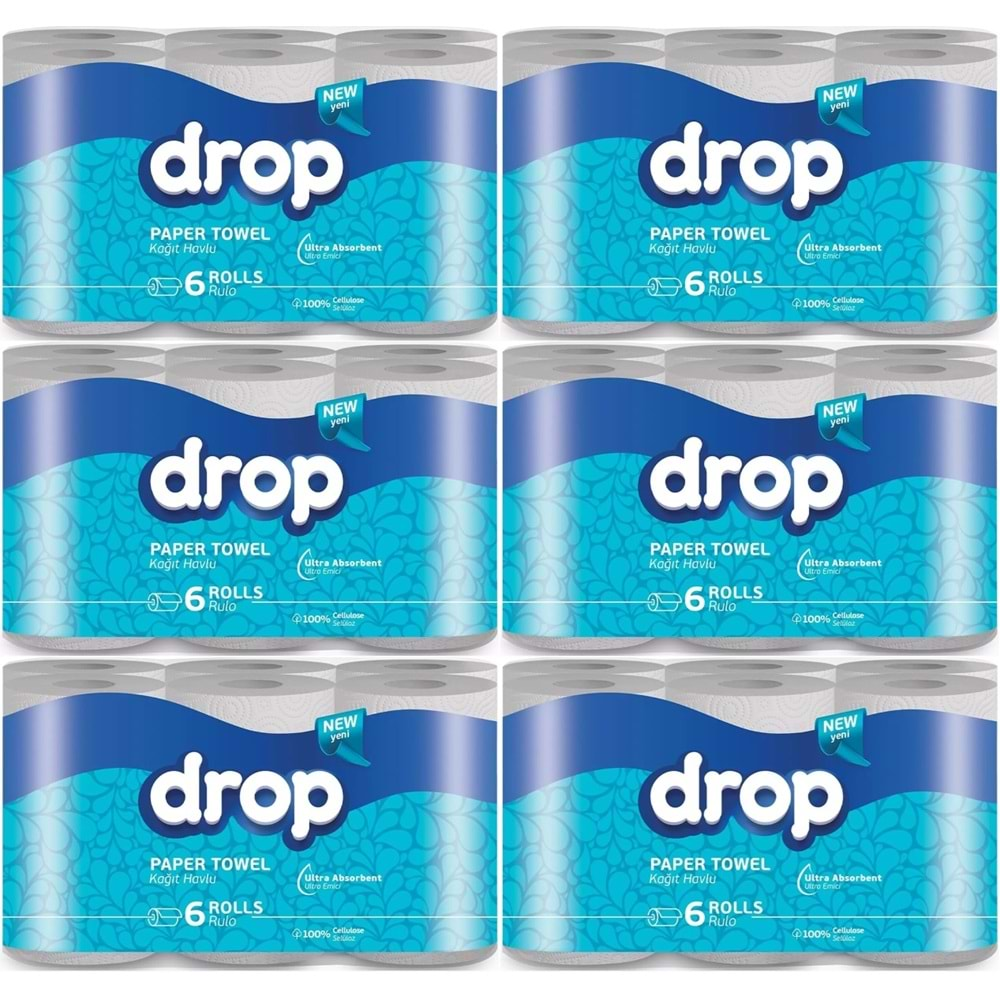 Drop Kağıt Havlu Çift Katlı (36 Lı Pk) (6PK*6)