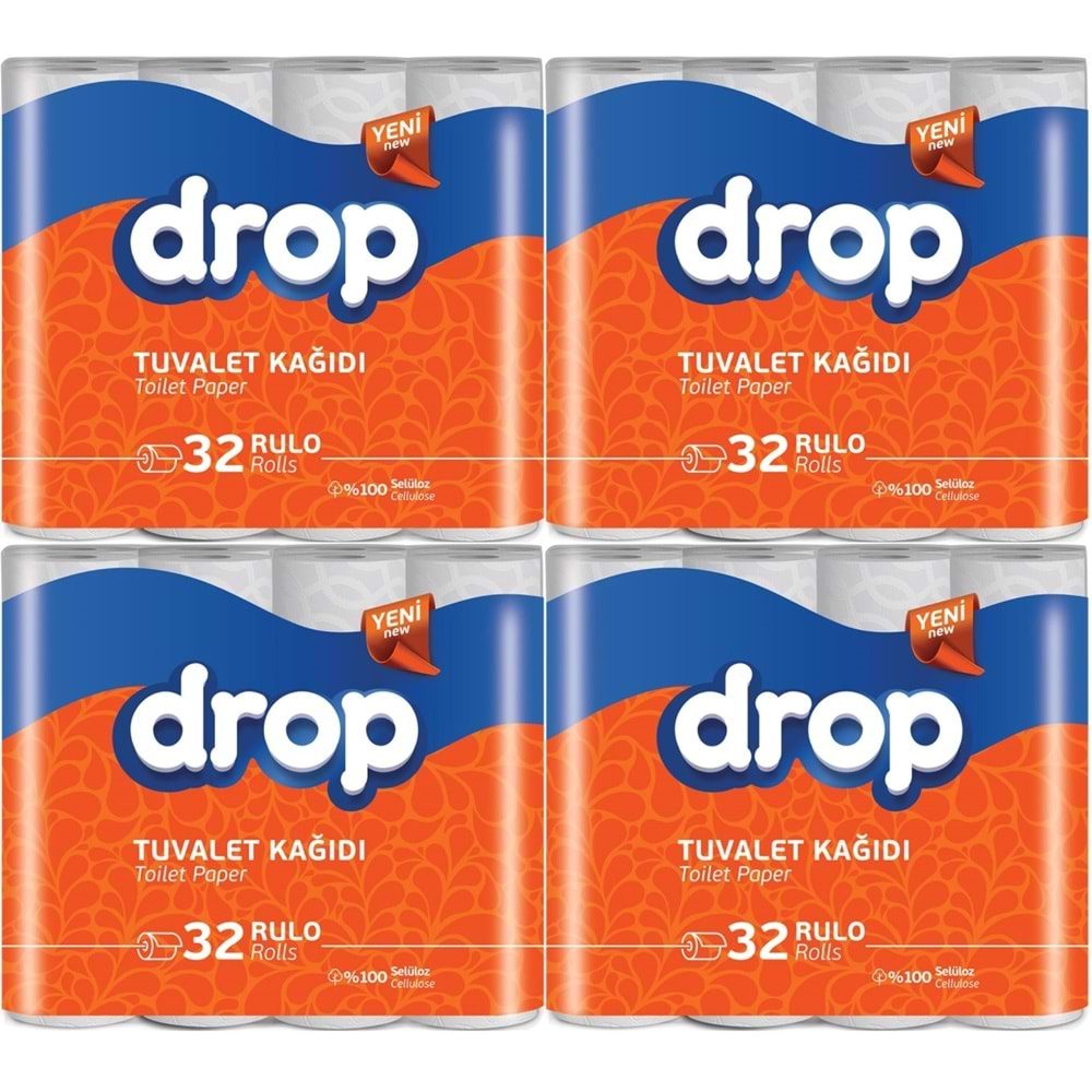 Drop Tuvalet Kağıdı Çift Katlı 128 Li Paket (4PK*32)