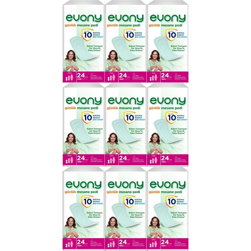 Evony Günlük Mesane Pedi Uzun 216 Adet (9PK*24)