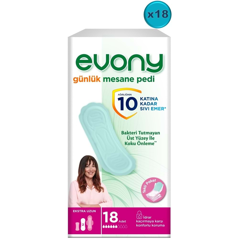 Evony Günlük Mesane Pedi Ekstra Uzun 324 Adet (18PK*18)