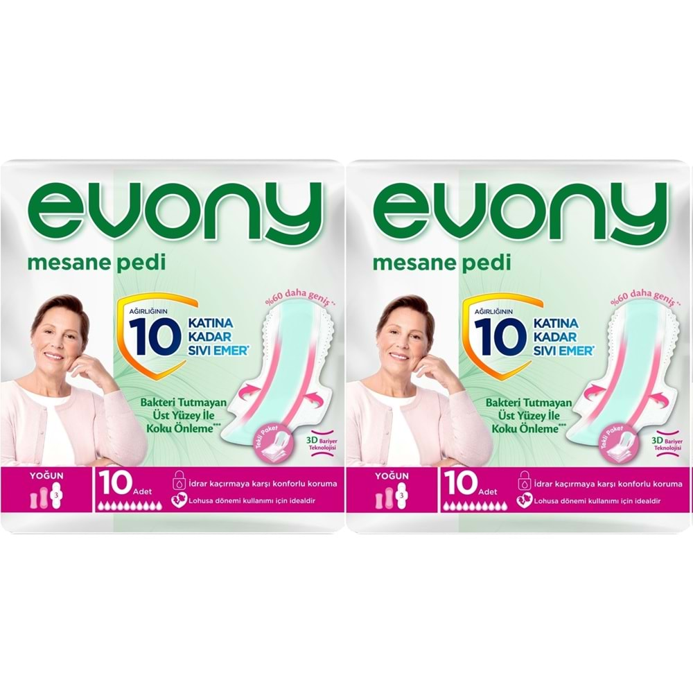 Evony Günlük Mesane Pedi Yoğun 20 Adet (2PK*10)