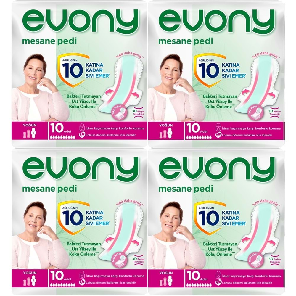 Evony Günlük Mesane Pedi Yoğun 40 Adet (4PK*10)