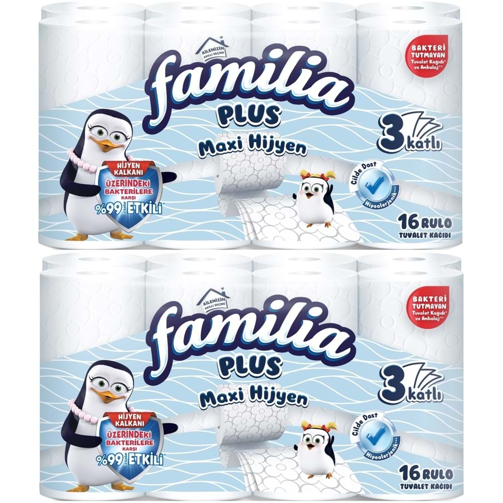 Familia Plus Tuvalet Kağıdı (3 Katlı) 32 Li Set Maxi Hijyen (2PK*16)