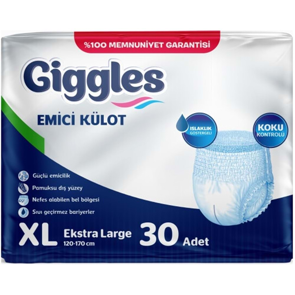 Giggles Hasta Bezi Yetişkin Emici Külot Ekstra Büyük (XL) 150 Adet (5Pk*30)