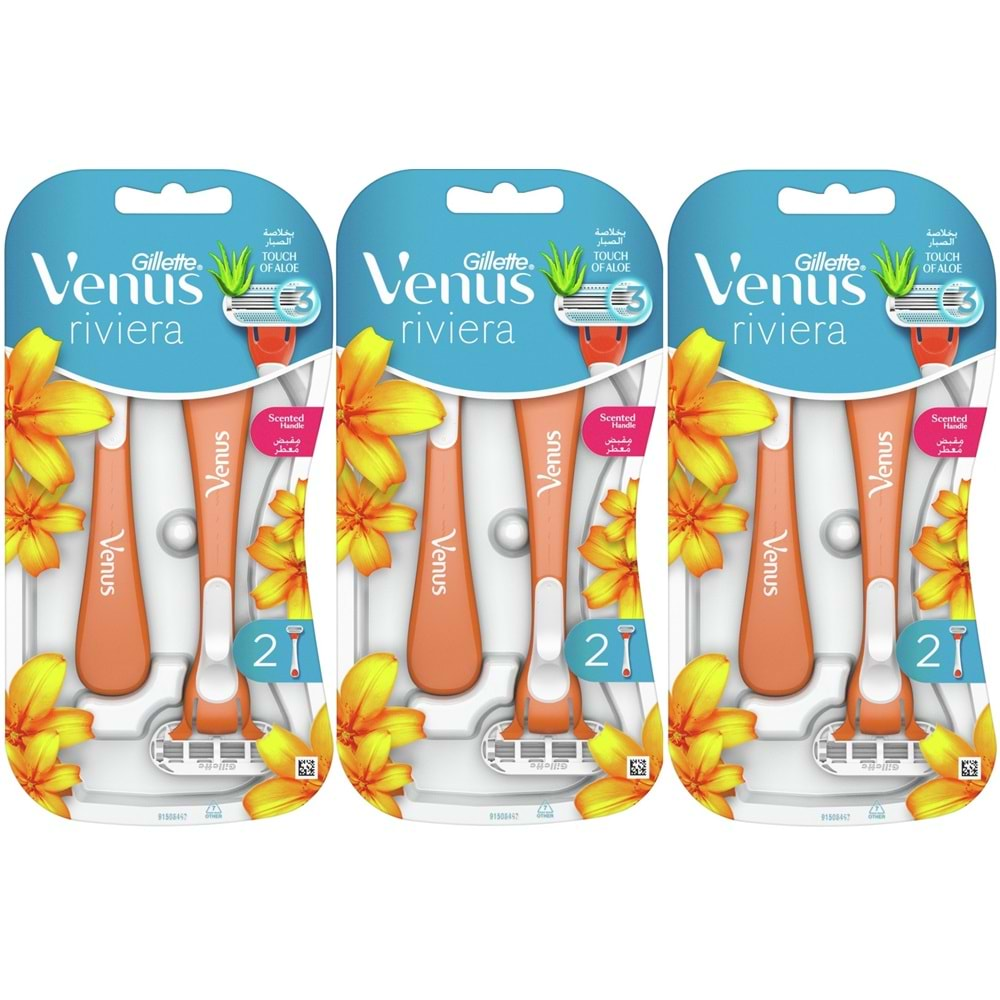 Gillette Venus Riviera Kullan At Kadın Tıraş Bıçağı 6 Lı Set (3PK*2)