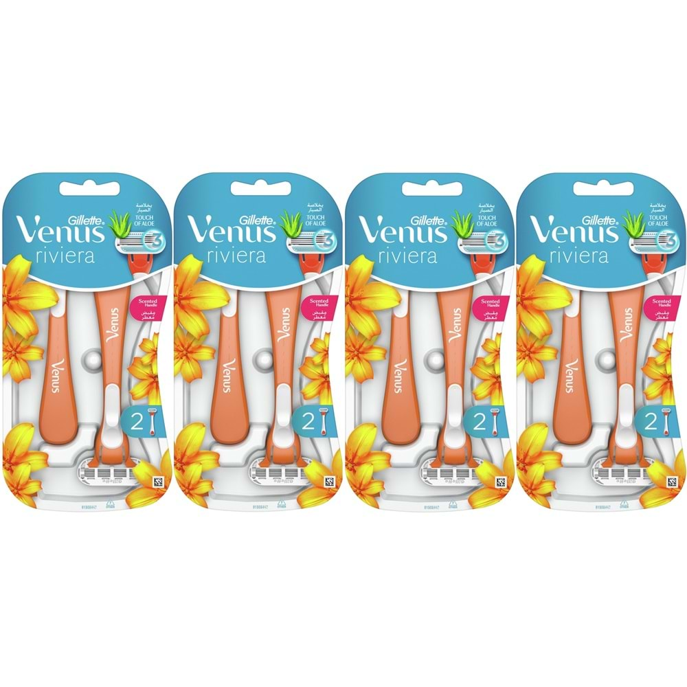 Gillette Venus Riviera Kullan At Kadın Tıraş Bıçağı 8 Li Set (4PK*2)