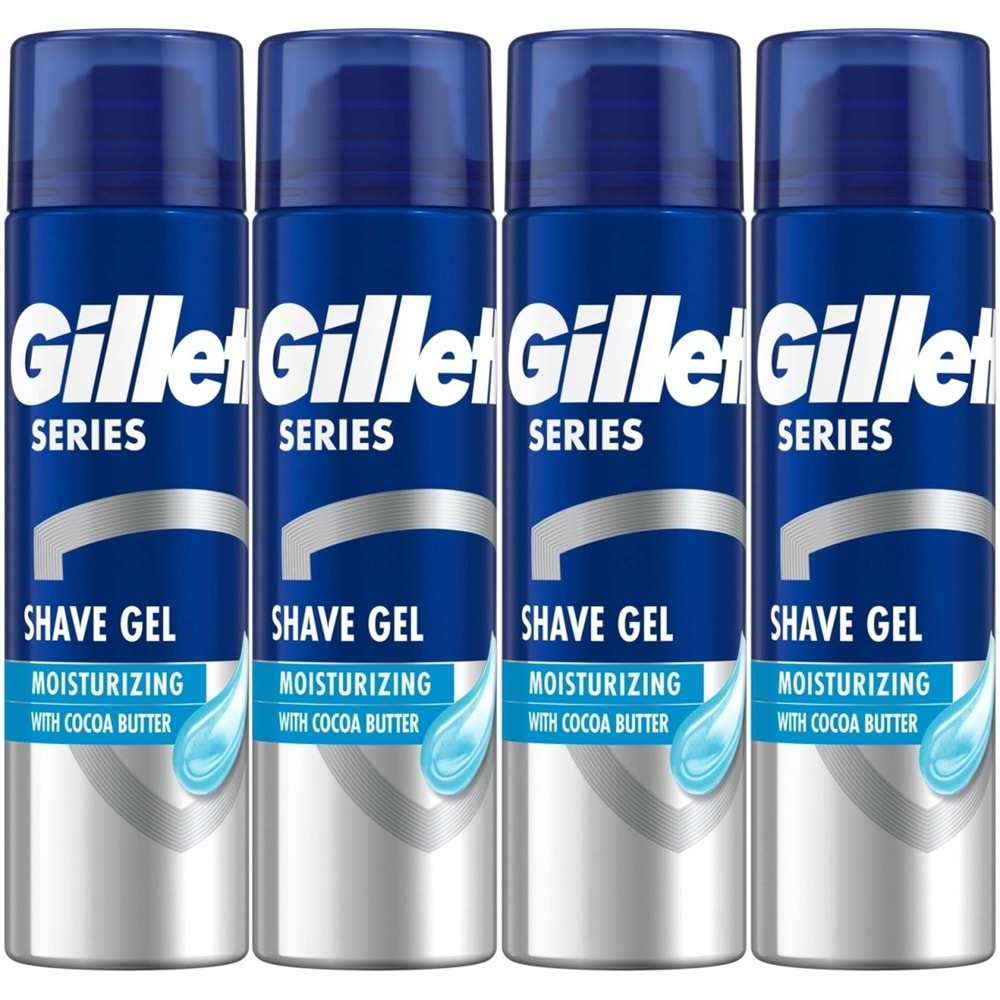 Gillette Traş Jeli Series 200ML Nemlendirici (4 Lü Set)