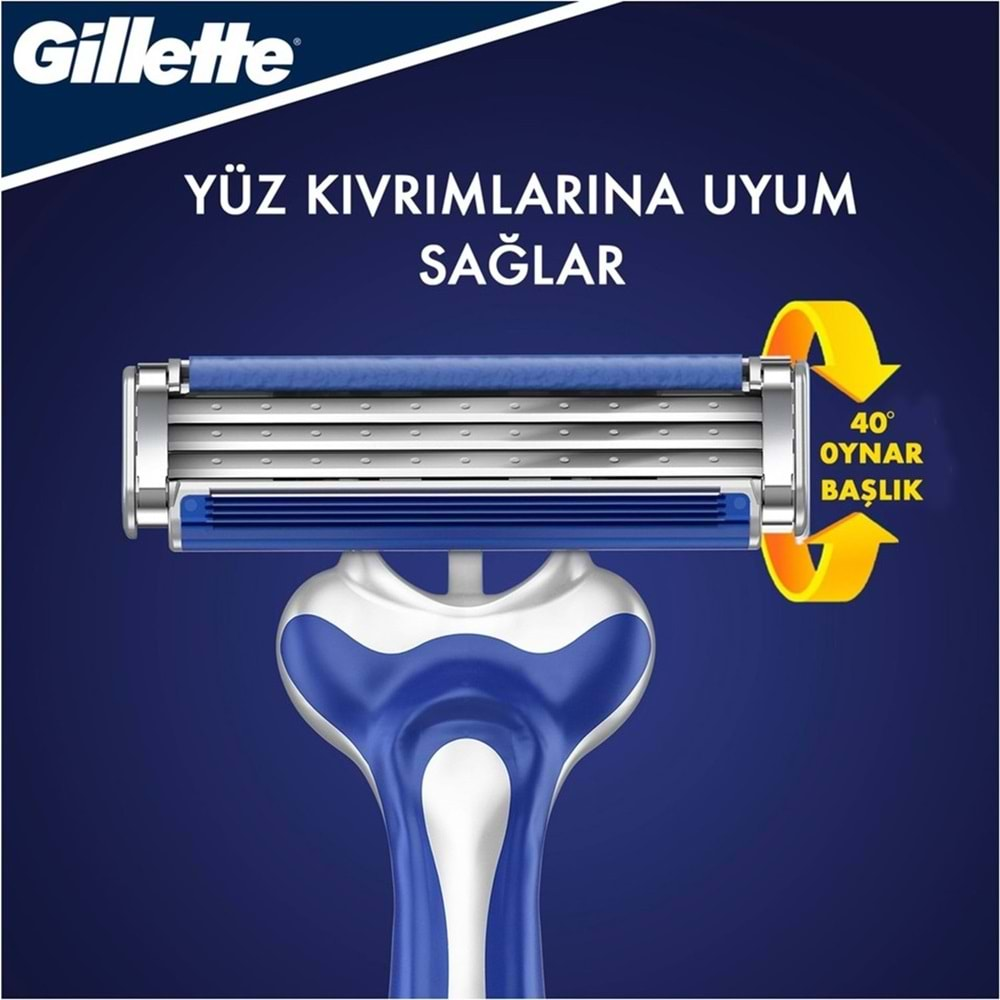 Gillette Blue3 Comfort Kullan At Tıraş Bıçağı (6+2) Toplam 96 Adet (Avantaj Pk) (12 Li Set)