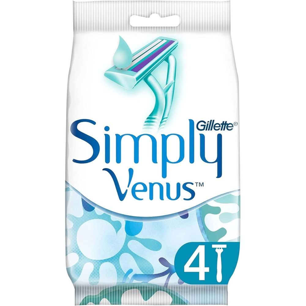 Gillette Simply Venus 2 Kullan At Kadın Tıraş Bıçağı 12 Li Set (3PK*4)