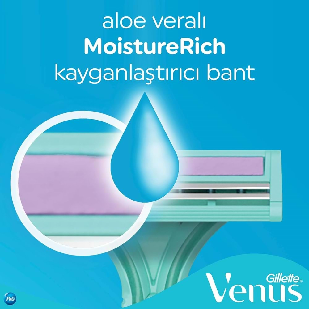 Gillette Simply Venus 2 Kullan At Kadın Tıraş Bıçağı 12 Li Set (3PK*4)