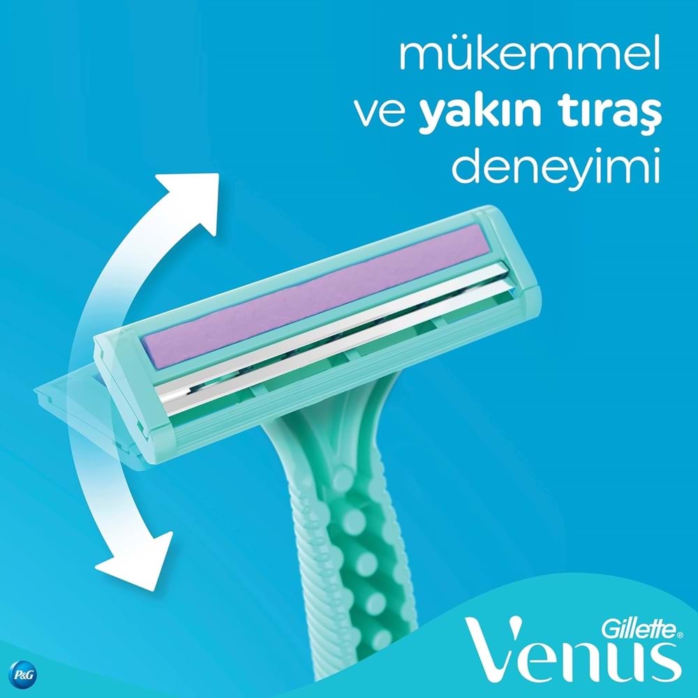 Gillette Simply Venus 2 Kullan At Kadın Tıraş Bıçağı 12 Li Set (3PK*4)