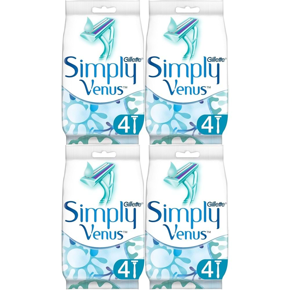 Gillette Simply Venus 2 Kullan At Kadın Tıraş Bıçağı 16 Lı Set (4PK*4)