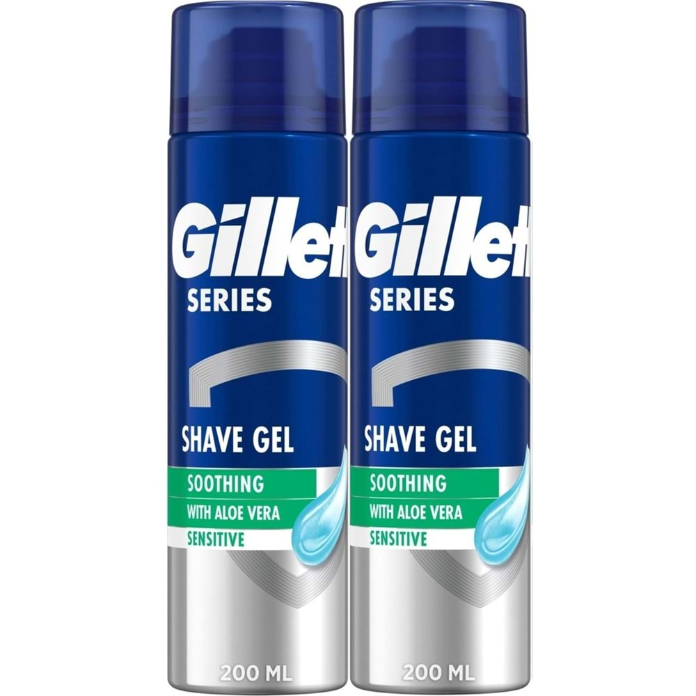 Gillette Traş Jeli Series 200ML Sensitive/Hassas/Yeşil (2PK*200ML)