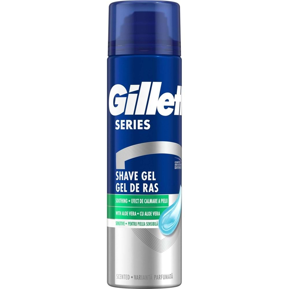 Gillette Traş Jeli Series 200ML Sensitive/Hassas/Yeşil (12PK*200ML)