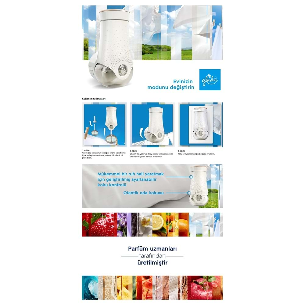 Glade Elektrikli Oda Kokusu Kit Temiz Çarşaf Ferahlığı (5 Li Set)