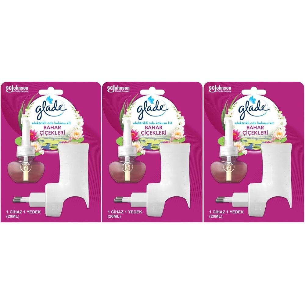 Glade Elektrikli Oda Kokusu Kit Bahar Çiçekleri (3 Lü Set)