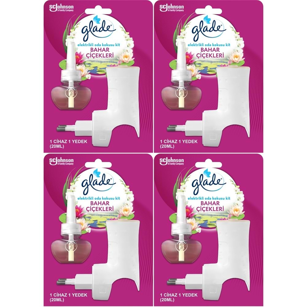 Glade Elektrikli Oda Kokusu Kit Bahar Çiçekleri (4 Lü Set)