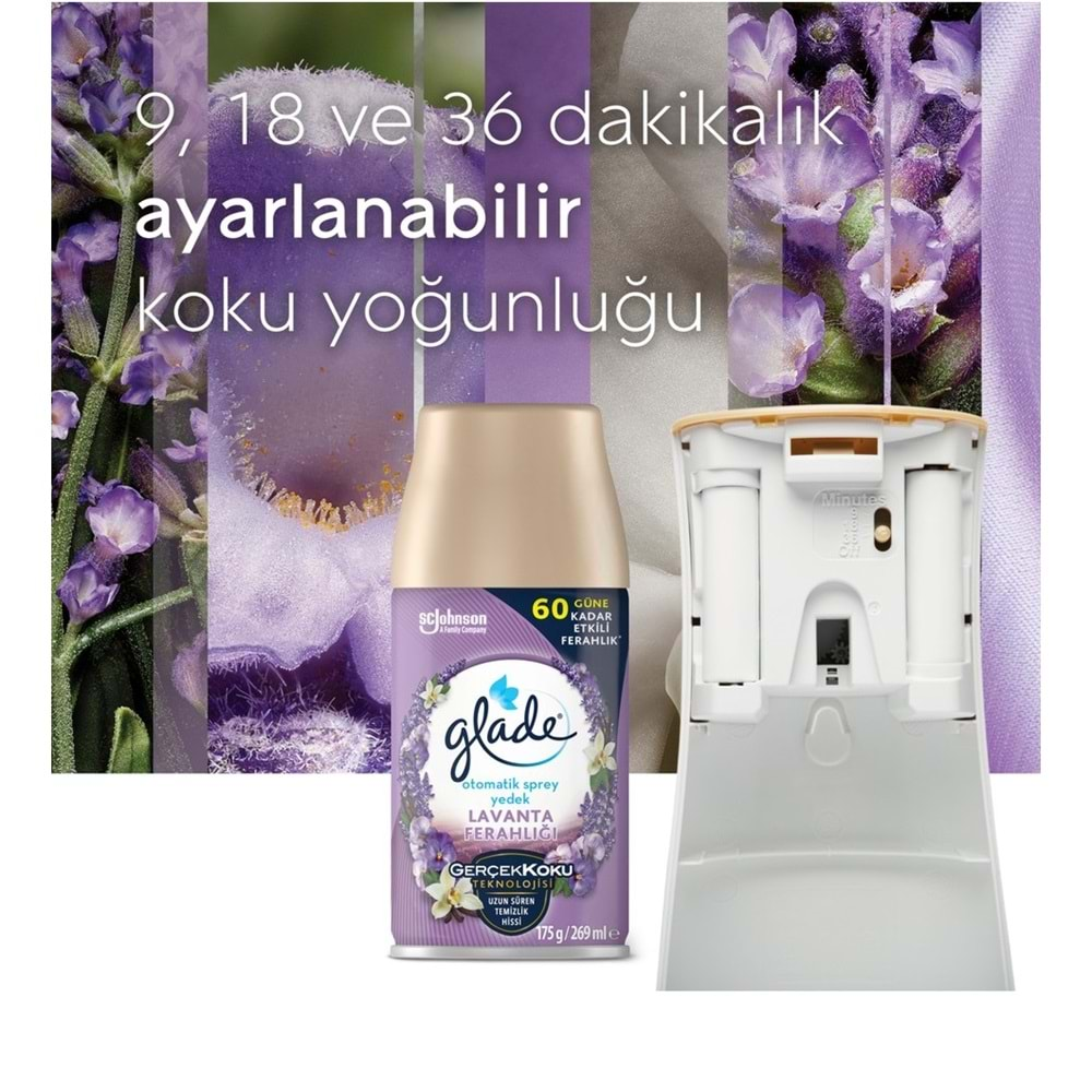 Glade Oda Kokusu Otomatik Sprey Yedek 269ML (8 Li Set) Lavanta (4PK*2)