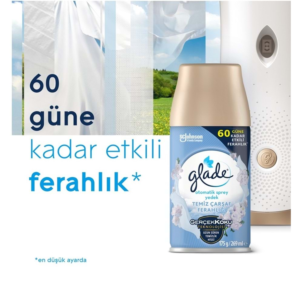 Glade Oda Kokusu Otomatik Sprey Yedek 269ML (10 Lu Set) Temiz Çarşaf Ferahlığı (5PK*2)