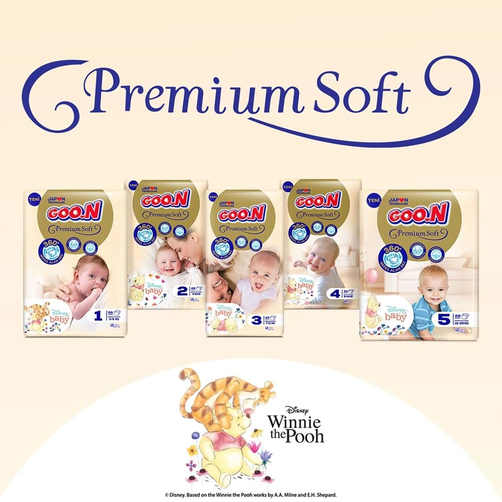 Goon Premium Soft Bebek Bezi Beden:3 (7-12Kg) Midi 228 Adet Aylık Fırsat Pk