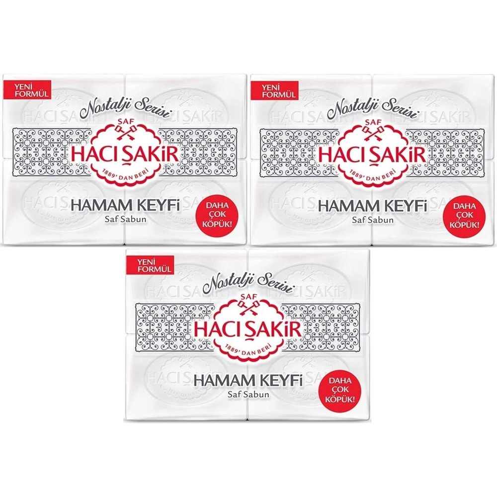 Hacı Şakir Sabun 800GR Hamam Keyfi (Nostalji Serisi) (3 Lü Set)