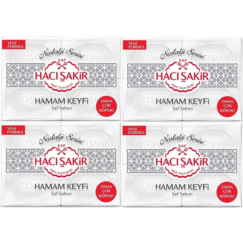 Hacı Şakir Sabun 800GR Hamam Keyfi (Nostalji Serisi) (4 Lü Set)