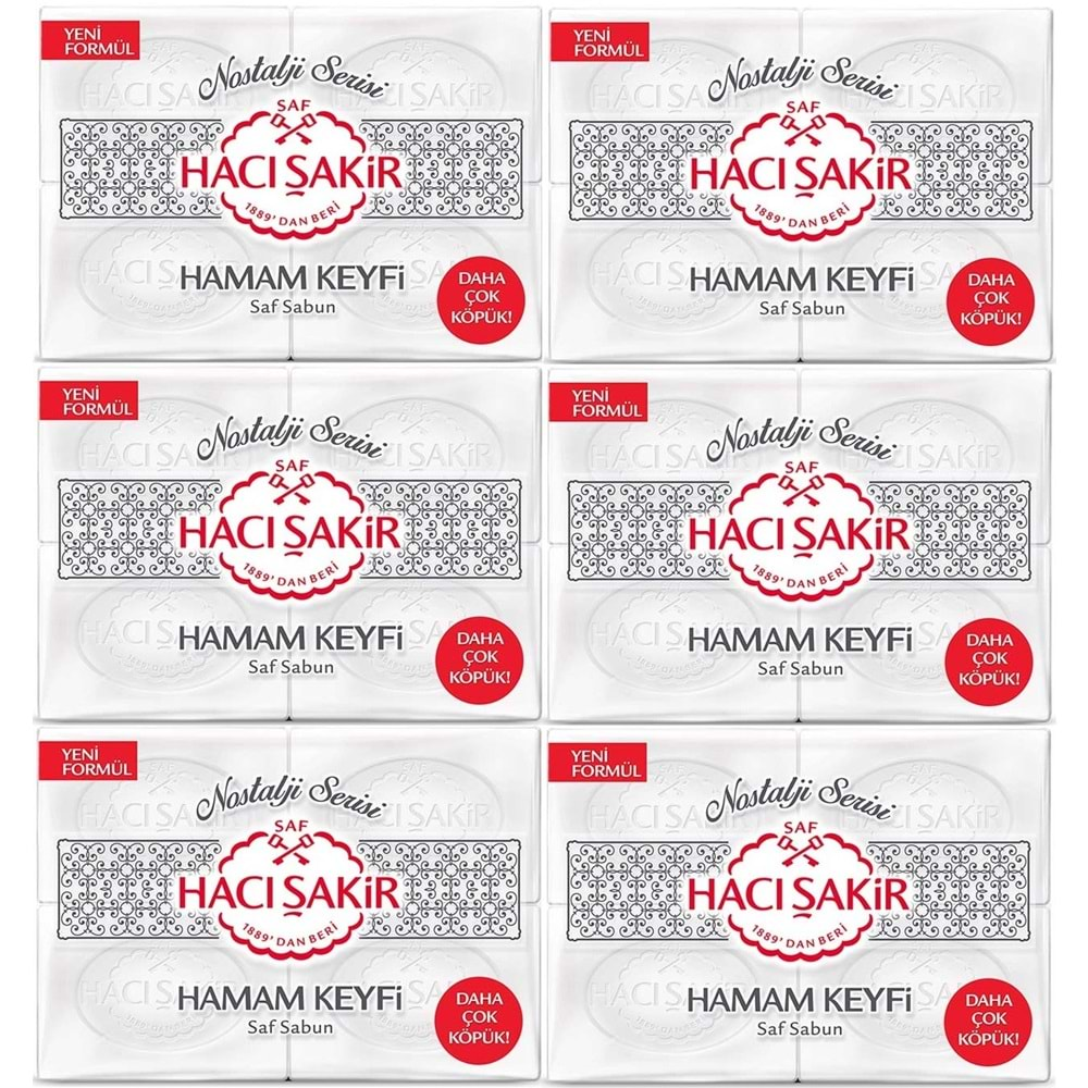 Hacı Şakir Sabun 800GR Hamam Keyfi (Nostalji Serisi) (6 Lı Set)