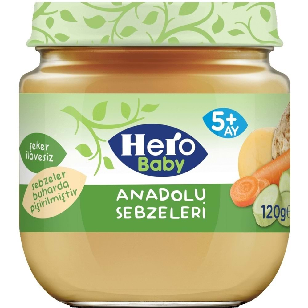 Hero Baby Kavanoz Maması 120GR Anadolu Sebzeleri (6 Lı Set)