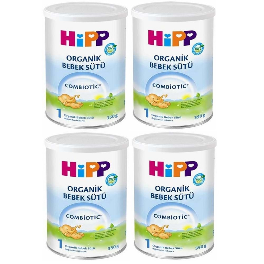 Hipp Organik Combiotic Bebek Sütü 350GR No:1 (4 Lü Set)